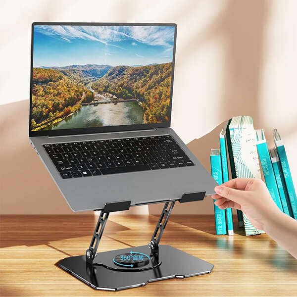 Transform your workspace with the Metalap Laptop Stand, a practica