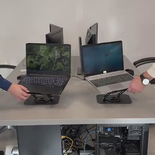 Load video: Metalap – Foldable Laptop &amp; Tablet Stand